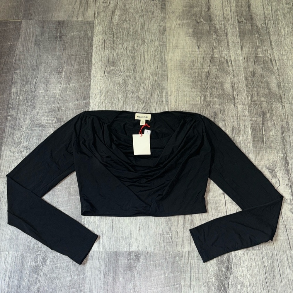 Open Edit Scoop Neck‎ Long Sleeve Top